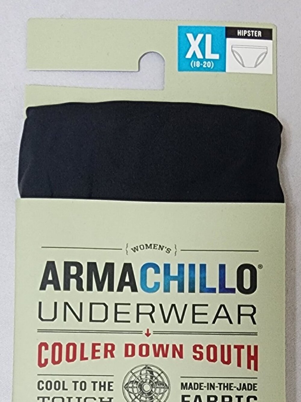 Duluth Trading Armachillo Hipster Panties - Black - XLG